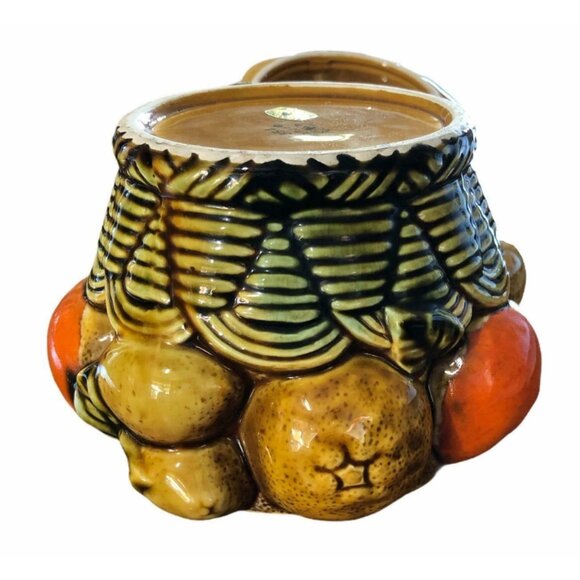 Inarco Japan E3354 Orange Spice Fruit Basket Cookie Jar Canister Oranges Lemons - Picture 7 of 11